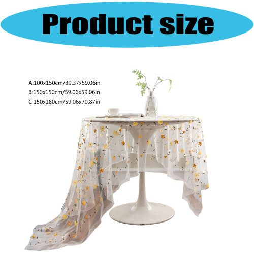 Nappe en polyester avec motifs de-Flocon de neige bleu 150x150cm 2