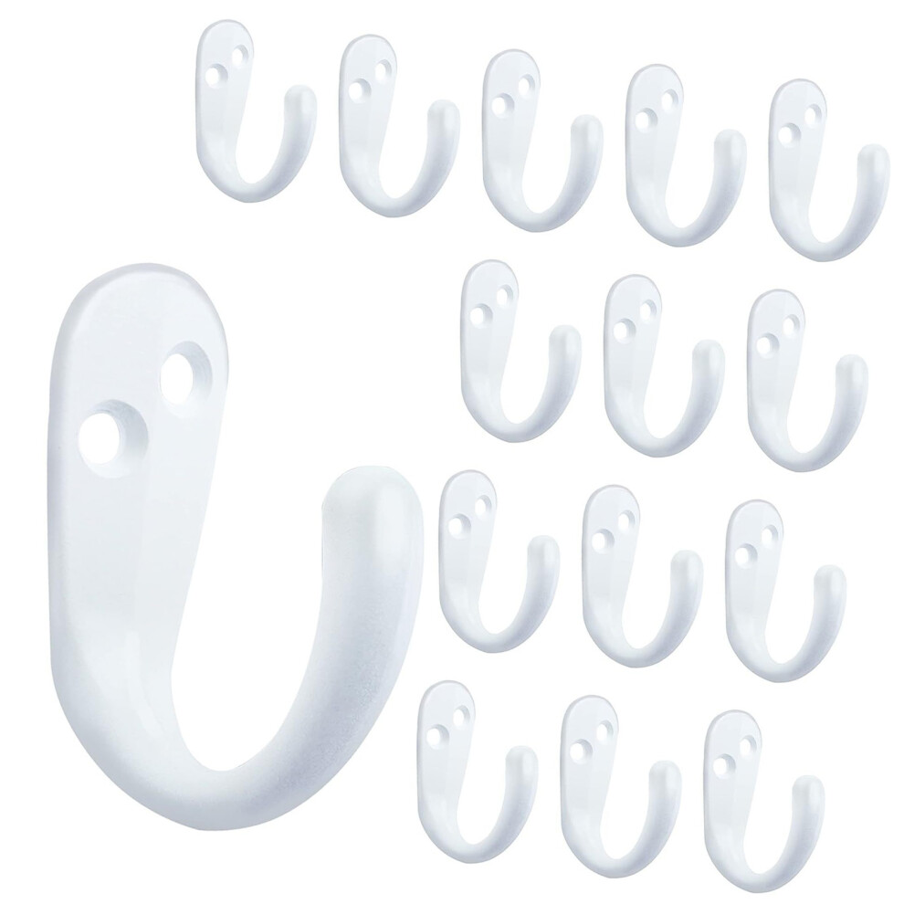 20Pcs Rustproof Wall Hook Ideal For Bathroom Kitchen-White 7704000621700