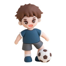 Approximately 10cm Soccer Boy Cake-Soft rubber football