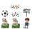 Functional Soccer Theme Cake Toppers for Birthday-Cake set 1 2
