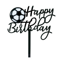 Easy To Maintain Football Cake Decors Set-1 acrylic football