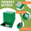 4.7-inch 2-Piece Feeder, Wire Bottom, Green with Lid Small 7
