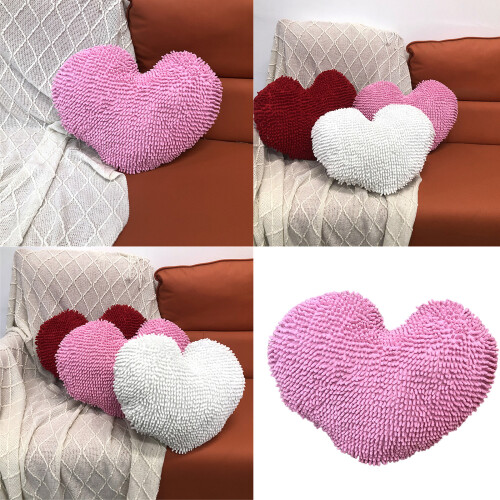 Soft Polyester Filled Love Designs Cushion Ideal for Home-White 2