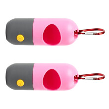 Effortlessly Bag Replacement Dog Poop Dispenser for Long-Pink