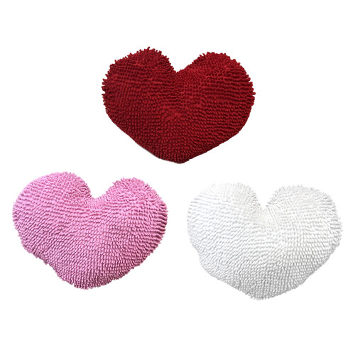 Soft Polyester Filled Love Designs Cushion Ideal for Home-White 1
