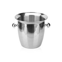 Stainless Steel Ice Bucket Double Wall Insulated with Lid and Tongs Champagne Chiller for Parties