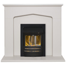 Adam Cotswold Fireplace Suite in Stone Effect with Helios Electric Fir