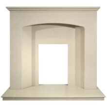 Adam Valletta Roman Marble Fireplace with Downlights, 48 Inch