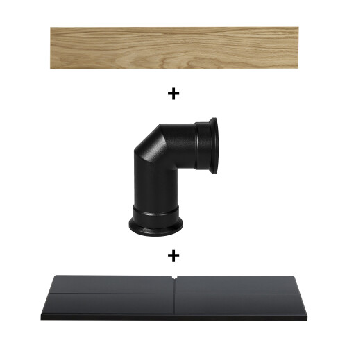 Adam Adam Oak Beam, Hearth & Stove Pipe Set