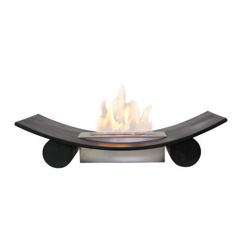 Adam Adam Calda Freestanding Bio Ethanol Fire in Black