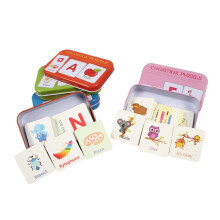 Word Puzzles, 32Piece Puzzle Toy for Children, Educational Toy, Tin Box, Creative Educational Toy