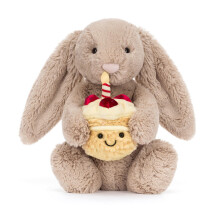 Jellycat Cute Bashful Beige Bunny Birthday
