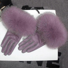 (Fluwelen voering - XXL, geen klittenband) Warme, modieuze, natuurlijke, pluizige winterhandschoenen