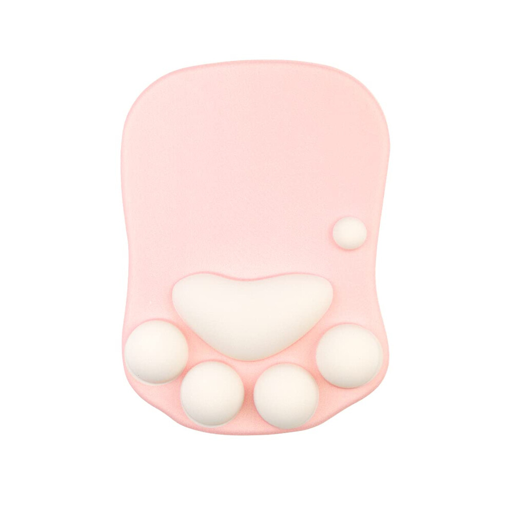 Cat Paw Mouse Mat, Ergonomic With Wrist Support, Nonslip Silicone Base, G10 Pink 9426802259049