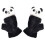 Winterwarme Handschuhe, Plüsch-Panda-Handschuhe mit Klappverschluss, Tier-Halbfingerhandschuhe 1