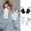 Winterwarme Handschuhe, Plüsch-Panda-Handschuhe mit Klappverschluss, Tier-Halbfingerhandschuhe 2