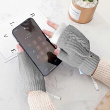 Winterse warme handschoenen, pluche, USB-handschoenen, elektrische verwarmde handschoenen voor mobiele