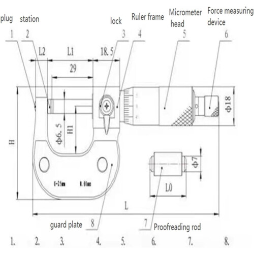 Micrometer Outer 025mm Range 0.01mm Resolution Vernier Depth Caliper  Precision Mechanical Ruler Measuring Tool 1