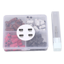 Kleine Schleifbänder für Acrylnägel, Schleifbandset mit passendem Dorn für Nagelfräser, feine bis grobe Körnung für Polieren und Polieren