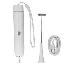 Espumador de leite manual, batedor ergonômico de mão com cabo confortável e antiderrapante, cabeça do batedor removível, gera espuma abundante,