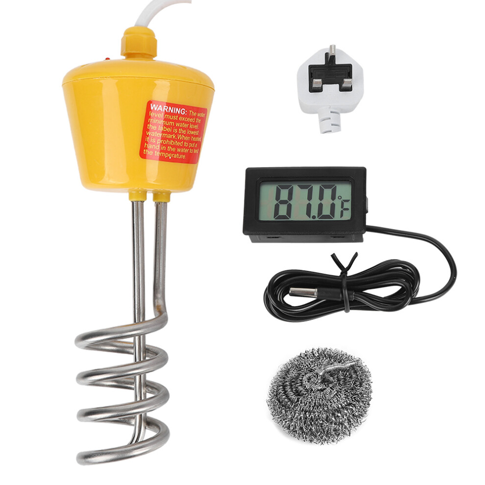 Portable Bucket Heater With Fast Heating Function Stainless Steel Cover And Digital Lcd Thermometer Electric Immersion Water Heater Suitable For 9468298506191