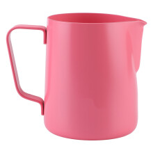 Tydliga skalmarkörer, skumkanna i rostfritt stål med specialpip för enkel kontroll, baristautrustning med polerat handtag och Ergon