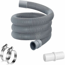 Flexibele en buigzame roestvrijstalen slangklemmen met corrosiebestendig ontwerp verlengen de toevoerslang voor meer installatiemogelijkheden.