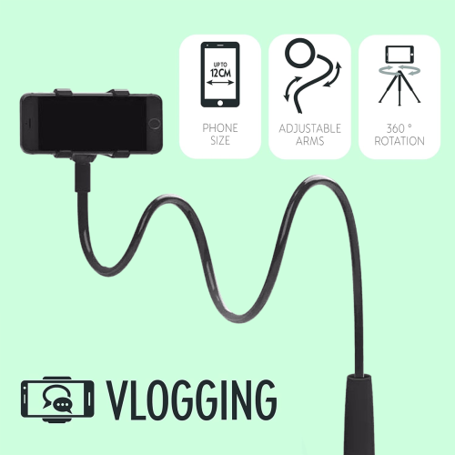 Ρυθμιζόμενος Universal Gooseneck για Κρεβάτι, Υποστήριξη Smartphones, Βάση Tablet, Ευέλικτο 2