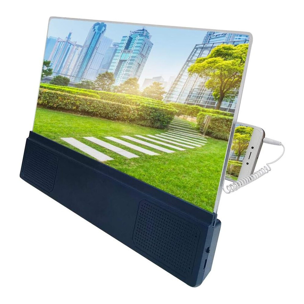 Magnifying Screen Amplifier For Smartphones, 252*145*1.6Mm Portable Design With Tooth Speakers, Best Choice For Gifts, Shockproof Protection Blue 9190834903224