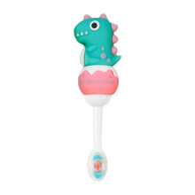 Dinosaur Kids Toothbrush Portable, Gentle Cleaning with Over 10000 Soft Filament Bristles, Safe and Eco-Friendly Manual Toothbrush for Children at Hom
