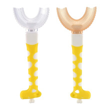 Manual Toothbrush, Safe Materials U-Shaped Toothbrush With Precision-Contoured Bristles For Healthy Habits In Toddlers, Gentle Cleaning Food Grade Sil