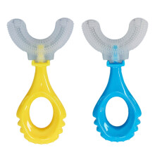 Little Dentist Buddy, U-Shaped Design Silicone Brush Head, Food-Grade Silicone For Children'S Oral Hygiene, Comfortable Handle Suitable For Ages 2-6 (