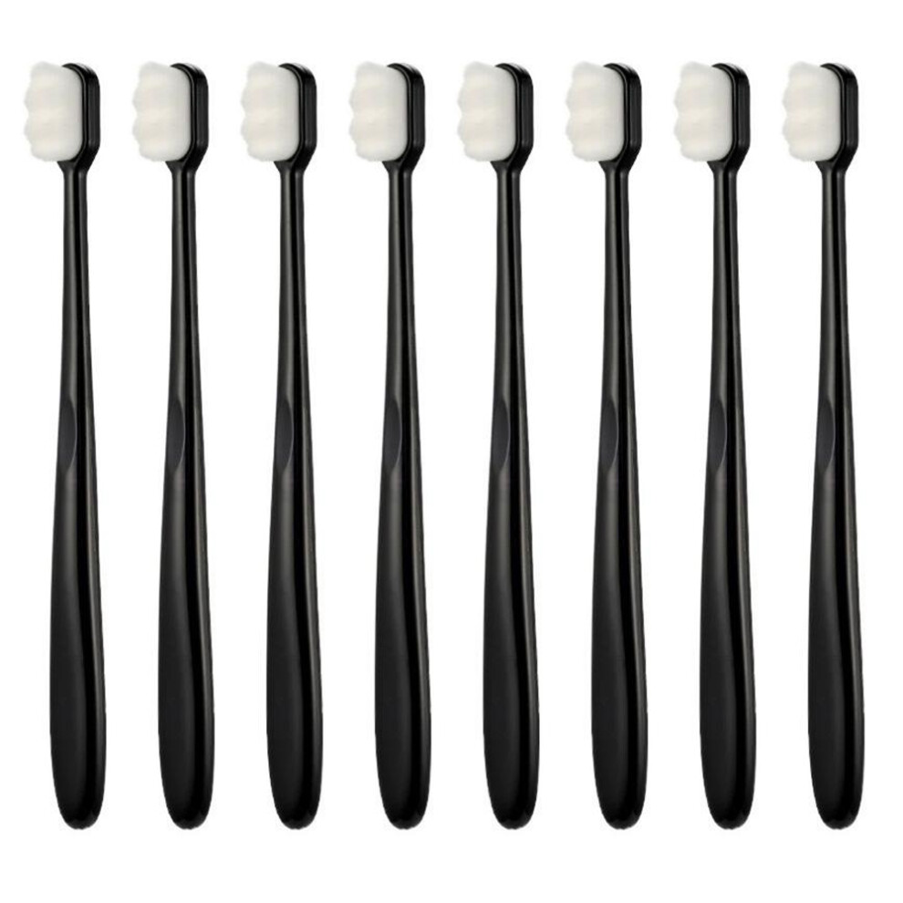 Portable Extra Soft Toothbrush for Sensitive Gums, Ergonomically Designed Micro Nano Bristles for Deep Cleaning, Multifunctional & Quality Assured (8P