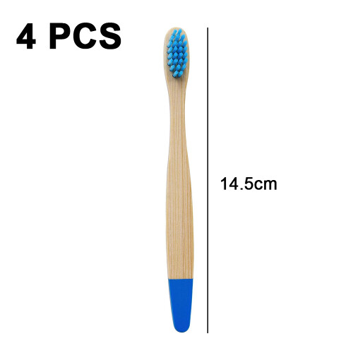 Escovas de dentes infantis de bambu com cabo compostável, projetadas para crianças com cabeças menores e cabos fáceis de segurar, higiene bucal 1