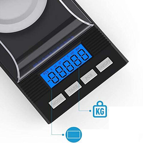 Advanced Jewelry Scale with Multiple Functions, Large Blue Backlit LCD Display, Tare Function, PCS Counting Function, Easy Calibration, Ultra 2