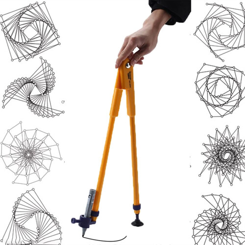 Math Compass Multifunctional Drawing Tool Adjustable Geometry Set 2