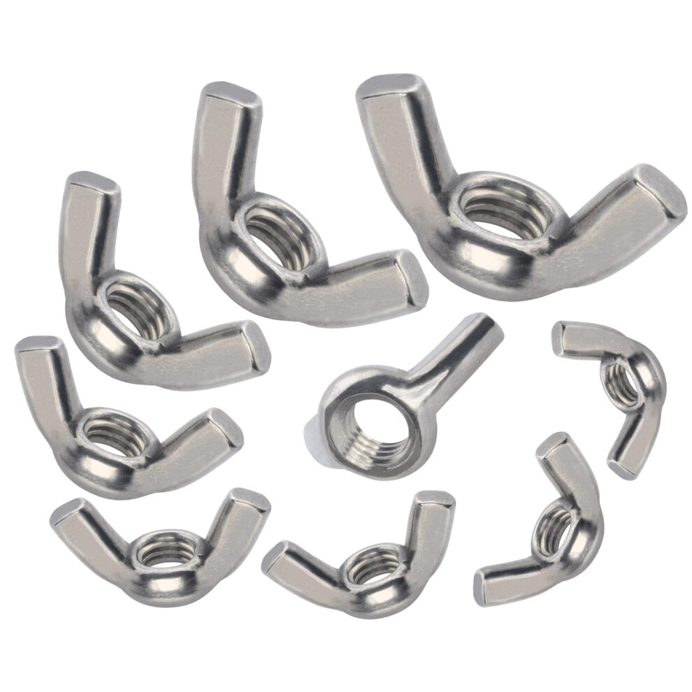 Wing Nuts M6 Pack Of 100 Stainless Steel A2 Din 315 Rustproof M6 100Pcs 9365049759045