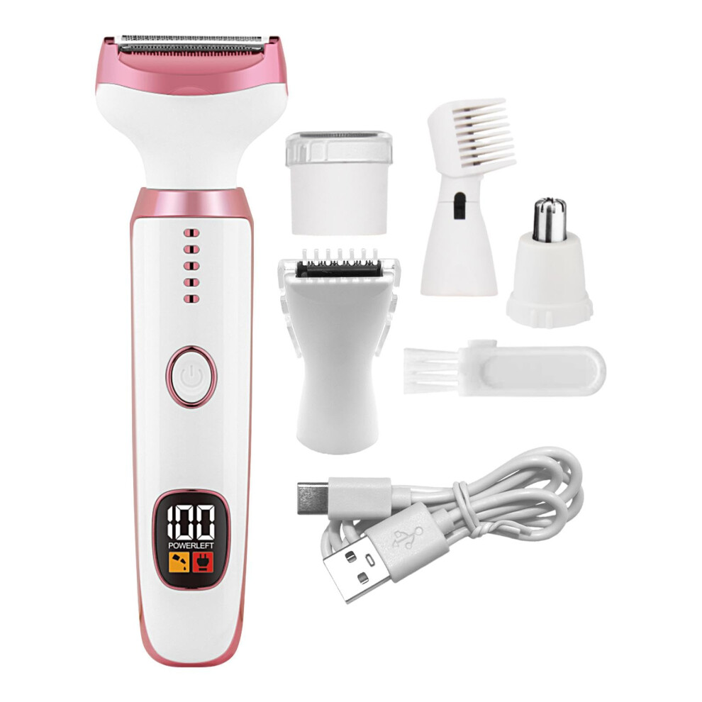 Bikini Trimmer, Electric Women's Shaver with Digital Display  Portable Rechargeable Wet and Dry Shaver