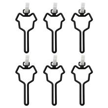 6PCS Reusable Dog Waste Bag Clip Easy Attach to Leashes-Black