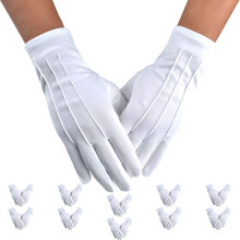 (5 paar) Geventileerde katoenen jurk Witte handschoenen-10 STUKS