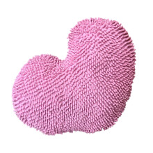 Les conceptions de couleur unie de coussin de coeur-Rose
