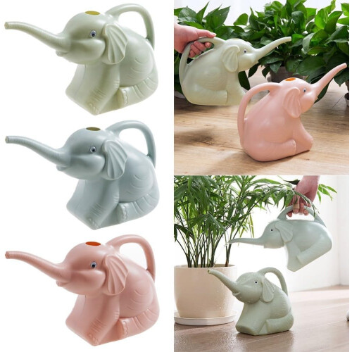 Practical elephantshaped watering can, playful garden tool for watering (green) 1