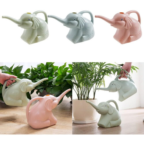 Practical elephantshaped watering can, playful garden tool for watering (green) 2