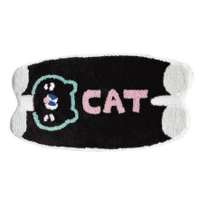Cartoon Animal Pattern Bath Mat Plush Absorbent Floor-kitten