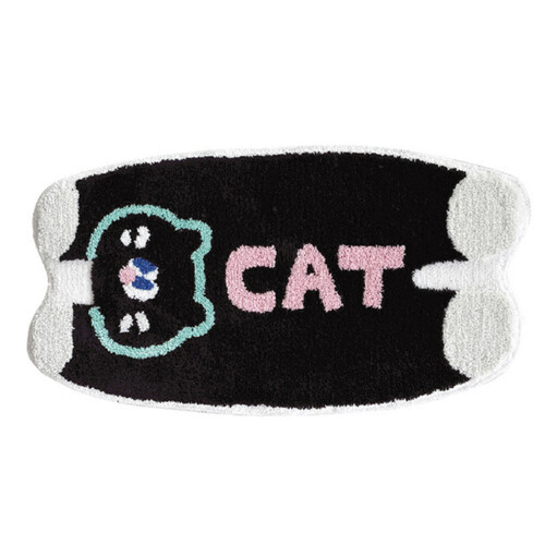 Tapis de zone de flocage de conception animale de bande-chaton