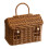 Panier à main tissé Portable, conception à poignée-couleur thé 1