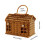 Panier à main tissé Portable, conception à poignée-couleur thé 4