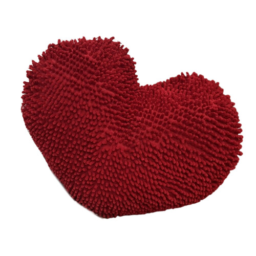 Coussin décoratif en forme de cœur pour sièges-Rouge