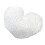 Oreiller robuste en forme de cœur en coton PP avec housse-Blanc 1