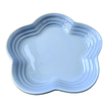 Petite assiette en céramique aux teintes macarons-sk bleu